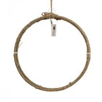 Article Anneau décoratif jute Scandi anneau décoratif à suspendre Ø30cm 3 pcs