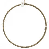 Anneau décoratif jute Scandi anneau décoratif à suspendre Ø40cm 2pcs