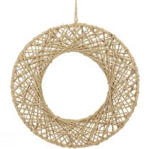 Article Anneaux décoratifs recouverts de jute décoration suspendue bohème décoration nature Ø38cm 2pcs