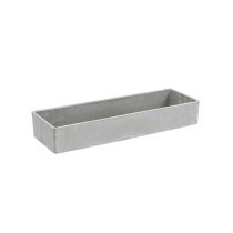 Article Bol décoratif carré gris 32cm x 10,5cm H5cm