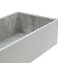Article Bol décoratif carré gris 32cm x 10,5cm H5cm