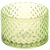 Article Bol décoratif en verre photophore vert rétro Ø10,5 cm 2 pièces