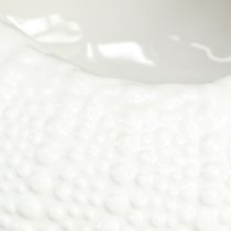 Article Bol décoratif ovale maritime en céramique blanc 19x15x8,5cm