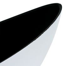 Bol décoratif en plastique blanc 38,5cm x 12,5cm H13cm
