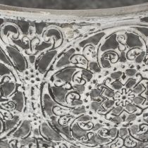 Article Bol décoratif en métal, motif gris et blanc, Ø 16/19,5/23,5 cm, lot de 3