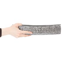 Article Bol décoratif en métal, motif gris, ovale, L36cm/33,5cm, lot de 2