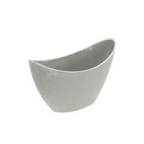 Article Bol décoratif en plastique gris 20cm x 9cm H11,5cm 1 pièce