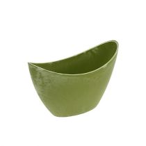 Bol décoratif en plastique vert clair 20cm x 9cm H11.5cm, 1p