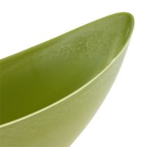 Article Bol déco plastique vert clair 39cm x 13cm H13cm, 1p