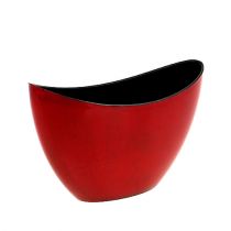Article Bol décoratif plastique rouge-noir 24cm x 10cm x 14cm 1 pce
