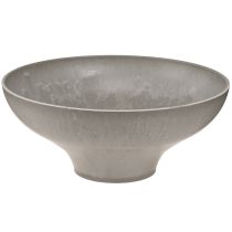 Article Bol décoratif avec base, bol à plantes rond, gris, Ø19cm, H8cm