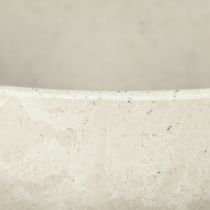 Article Bol décoratif avec base en plastique rond crème Ø19cm H8cm