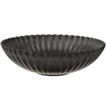 Article Bol décoratif rond anthracite avec rainures Ø28cm