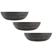 Article Pot de fleurs rond décoratif, gris, Ø37cm H10,5cm