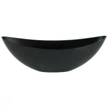Article Bol décoratif noir décoration de table bateau végétal 38,5x12,5x13cm