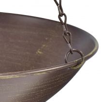 Article Bol décoratif à suspendre en métal marron foncé Ø30cm H55cm
