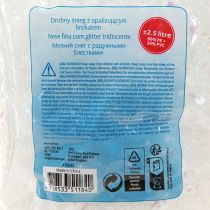 Article Flocons de neige décoratifs blancs irisés, 2,5 L x 2 pièces