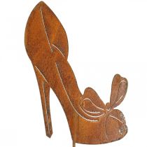Chaussure femme en forme de bouchon, décoration de jardin, chaussure de princesse patine noeud H19,5cm