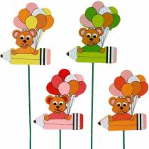 Stylo plug déco avec nounours et ballons plug fleur décoration d&#39;été enfants 16 pièces
