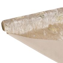 Article Chemin de table, tissu décoratif, à motifs, larges nœuds, 35 x 120 cm, 2 pièces
