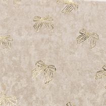 Article Chemin de table, tissu décoratif, à motifs, larges nœuds, 35 x 120 cm, 2 pièces