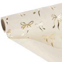 Article Chemin de table, tissu décoratif à nœuds étroits, en rouleau, 120 x 35 cm, 2 pièces