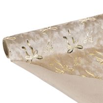 Article Chemin de table, tissu décoratif à nœuds étroits, en rouleau, 120 x 35 cm, 2 pièces