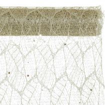 Ruban de décoration tissu champagne x 2 assortis 35x200cm