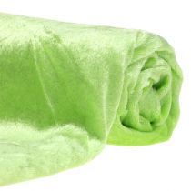 Article Tissu déco velours vert pomme 140cm x 300cm