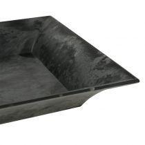 Article Plateau décoratif marbré anthracite 36x17cm 6pcs
