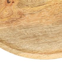 Article Assiette déco en bois avec socle Aspect naturel Ø25cm H10cm