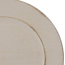 Article Assiette décorative en plastique gris marron Ø33cm