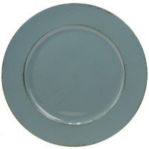 Article Assiette décorative en plastique marron pétrole Ø33cm