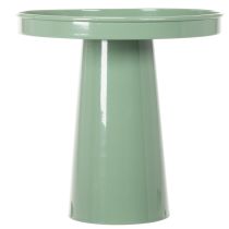Article Plateau décoratif en métal vert, à base ronde, pour compositions florales, 20 cm