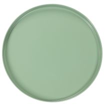 Article Assiette décorative ronde verte sur support pour la décoration de table, 30 cm