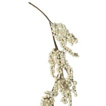 Article Branche décorative de symphorines, guirlande d&#39;hiver crème 130cm