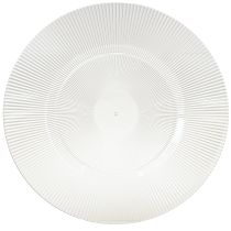 Article Assiette décorative avec rainures, assiette en plastique, assiette en plastique transparent Ø33cm