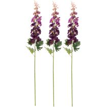 Article Delphinium décoratif artificiel pour une touche florale élégante, 79 cm, lot de 3