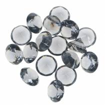 Pierres décoratives diamant acrylique gris anthracite Ø1,8cm 150g Pour décoration de table