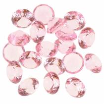 Pierres décoratives diamant acrylique rose clair Ø1,8cm 150g Décoration de table