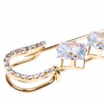 Article Broche de securite bijoux aiguille diamant or 2pcs
