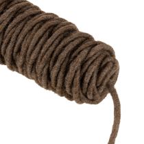 Article Fil à mèche, cordon de laine marron, 55 m, ficelle décorative pour l'art floral et les loisirs créatifs