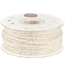 Article Fil mèche glamour blanc/doré avec fil 33m