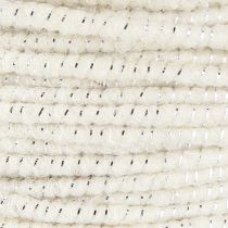 Article Fil de mèche Glamour Blanc/Argent avec fil 33m