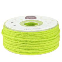 Article Cordon de laine mèche en feutre vert clair l 3 mm L 100 m