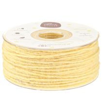 Article Fil de mèche cordon de laine cordon de feutre fil de laine jaune Ø3mm 100m
