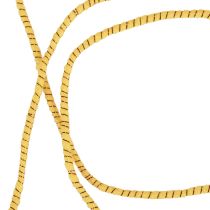 Article Fil de laine avec cordon en feutre mica jaune bronze Ø5mm 33m