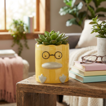 Article Vase cylindrique décoratif en céramique en forme de canard, 13 cm, lot de 2.