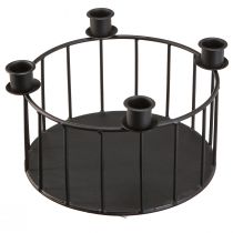 Article Corbeille en fil métallique panier décoratif bougeoir noir Ø23,5cm