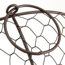 Article Corbeille à pain en fil de fer avec anse Marron Ø35/30/25cm Lot de 3